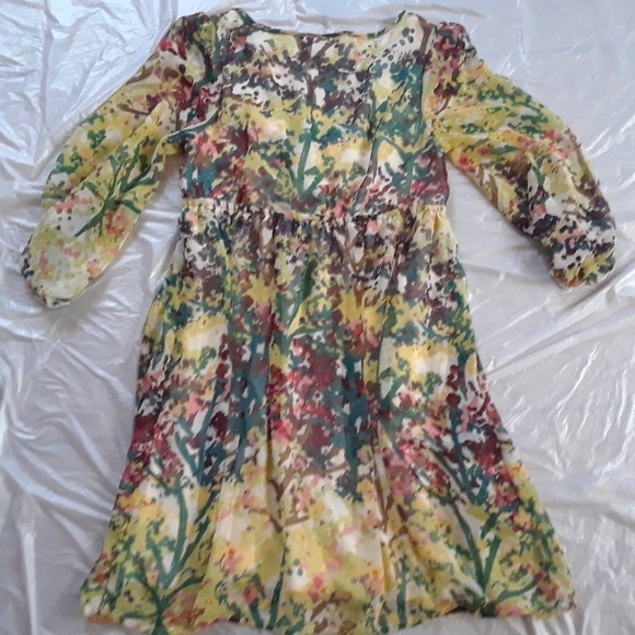 H&M Dress Size 4 Floral Mini Boho Dress - Picture 4 of 8